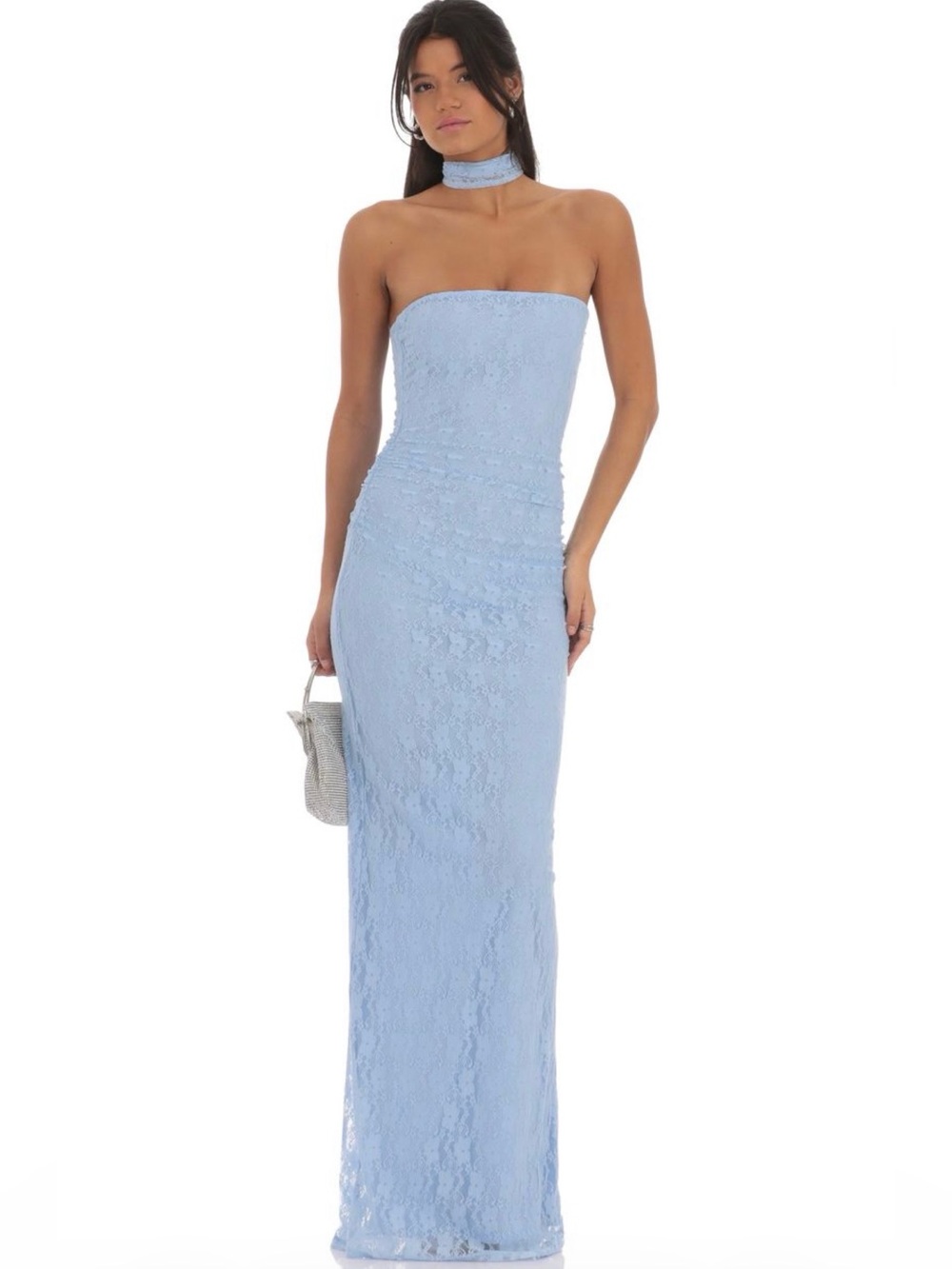 Scarf Lace Maxi Dress